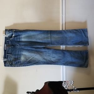 Blue Low Rise Slim Boot Jean's Size 11